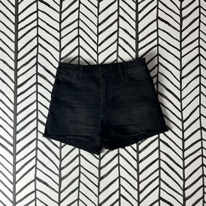 Abercrombie & Fitch High Waisted Black Shorts